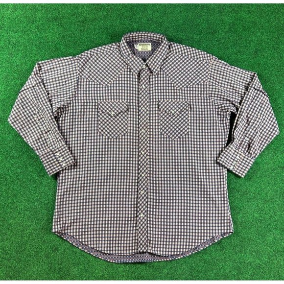 Ruddock Red White & Blue Long Sleeve Button Up Shirt‎ Mens Size XL - Picture 1 of 7